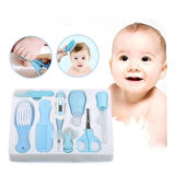 8 Parça Bebek Bakım Seti Mavi Renk