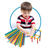 Süper Bambu Çubuklar (200 Parça) - Lego Setleri - Borular Lego - Plastik Çubuklar
