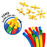 Flexi Bambu Çubuklar (300 Parça) - Lego Setleri - Borular Lego - Plastik Çubuklar