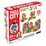 Puzzle City (128 Parça) - Lego Setleri - Ev Blokları - Şekilli Lego - Kare Bloklar