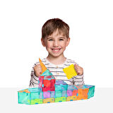 Kristal Puzzle (200 Parça) - Lego Setleri - Geometrik Oyuncak - Kristal Lego Seti - Cam Lego