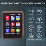 Dokunmatik Ekranlı Bluetooth Lu Mp3 Mp4 Player Dahili Hoparlör Müzik Çalar 4gb Hafızalı Mp Player