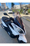 MOTOCAM Kymco Downtown Siperlik Ön Cam 2009-2017 Model 78cm Füme Renkli 4mm UZUN CAM