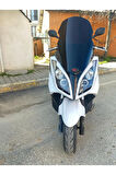Kymco Downtown Siperlik Ön Cam 2010 2015 Model 67cm Siyah Renkli 4mm