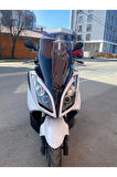 Kymco Downtown Siperlik Ön Cam 2010 2015 Model 78cm Açıkfüme Renkli 4mm UZUN CAM
