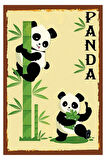 Panda Ahşap Mdf Poster, Modern Duvar Dekoru, Sanatsal Poster, Ev Ofis, Cafe Duvar Süs
