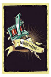 Tattoo Legend Ahşap Mdf Poster, Modern Duvar Dekoru, Sanatsal Poster, Ev Ofis, Cafe Duvar Süs