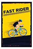 Fast Rider Ahşap Mdf Poster, Modern Duvar Dekoru, Sanatsal Poster, Ev Ofis, Cafe Duvar Süs