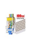 Yeni Nesil Cat5/6/7/8 Ez RJ45 8P8C Pense + 10 Adet Rj45 Birleştirici + 100 Adet Cover + 100 Adet Jak