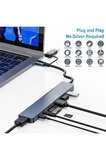 8 Port USB/Type-C Çevirici Çoklayıcı 8in2 Hub USB 2.0 USB 3.0 TF/SD Kart Okuyucu Audio 3.5 Adaptör