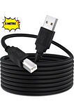 Yazıcı Kablosu Ara Printer Usb Bağlantı Bağlama Kablo Network Lazer Hp Canon Brother Kablosu 5 Metre