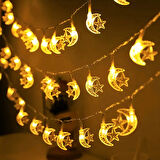 GÜN IŞIĞI - AY-YILDIZ 3MT PİLLİ 2 FONKSİYONLU PERİ LED - DEKOR LAMBA (5365)