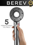 5 Fonksiyonlu Filtreli Duş Başlığı Modern Tasarım