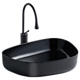 LENA TEZGAHÜSTÜ LAVABO (SİYAH) E-2107S