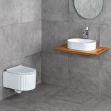 LENA TEZGAHÜSTÜ LAVABO E-W1002MB (MAT BEYAZ)