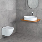 LENA TEZGAHÜSTÜ LAVABO (MAT BEYAZ MERMER) E-W1202M8