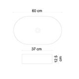 LENA TEZGAHÜSTÜ LAVABO (MAT BEYAZ MERMER) E-W1202M8