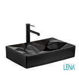 LENA TEZGAHÜSTÜ LAVABO E-W2000MS MAT SİYAH
