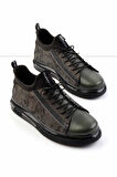 Haki Hakiki Deri Erkek Sneaker E01011013103