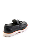 Siyah Leather Erkek Loafer Ayakkabı E01054182440