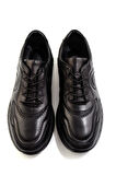 Siyah Hakiki Deri Erkek Casual Ayakkabı E01076250043