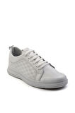 Beyaz Hakiki Deri Erkek Sneaker E01084240703