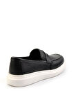 Siyah Leather Erkek Casual Ayakkabı E01081010103