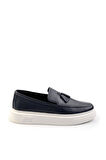 Lacivert Leather Erkek Loafer Ayakkabı E01080107603