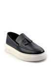 Lacivert Leather Erkek Loafer Ayakkabı E01080107603