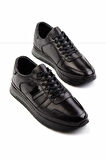 Siyah Hakiki Deri Erkek Casual Ayakkabı E01199051503