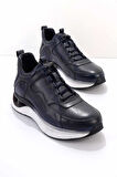 Lacivert Hakiki Deri Erkek Sneaker E01307243903