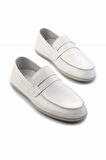 Beyaz Leather Erkek Loafer Ayakkabı E01304406643
