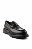 Siyah Leather Erkek Loafer Ayakkabı E01310113240
