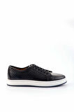 Lacivert Baskılı Hakiki Deri Erkek Sneaker E01310099803