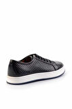 Lacivert Baskılı Hakiki Deri Erkek Sneaker E01310099803