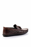Kahve Hakiki Deri Erkek Loafer Ayakkabı E01323120003