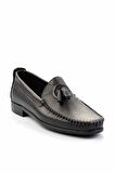 Siyah Hakiki Deri Erkek Loafer Ayakkabı E01323124040