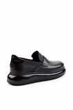 Siyah Leather Erkek Loafer Ayakkabı E01323067043