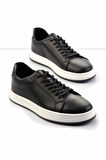 Siyah Leather Erkek Casual Ayakkabı E01380110243