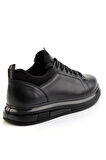 Siyah Hakiki Deri Erkek Casual Ayakkabı E01398400303