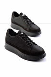 Siyah Siyah Hakiki Deri Erkek Sneaker E01398202602
