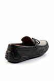 Siyah Hakiki Deri Erkek Loafer Ayakkabı E01396070243