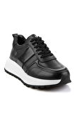 Siyah Hakiki Deri Erkek Sneaker E01401011343