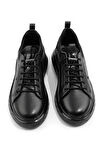 Siyah Hakiki Deri Erkek Sneaker E01401082240
