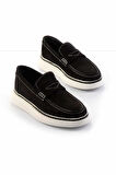 Siyah Nubuk Hakiki Deri Erkek Loafer Ayakkabı E01401080101