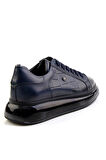 Lacivert Hakiki Deri Erkek Sneaker E01401099841