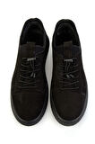 Siyah Hakiki Deri Erkek Casual Ayakkabı E01535381001