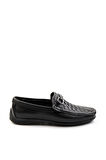 Siyah Leather Erkek Loafer Ayakkabı E01557255316