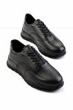 Siyah Leather Erkek Casual Ayakkabı E01556105743