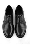 Siyah Hakiki Deri Erkek Klasik Ayakkabı E01580785203